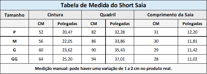 Short Saia Aura Motion