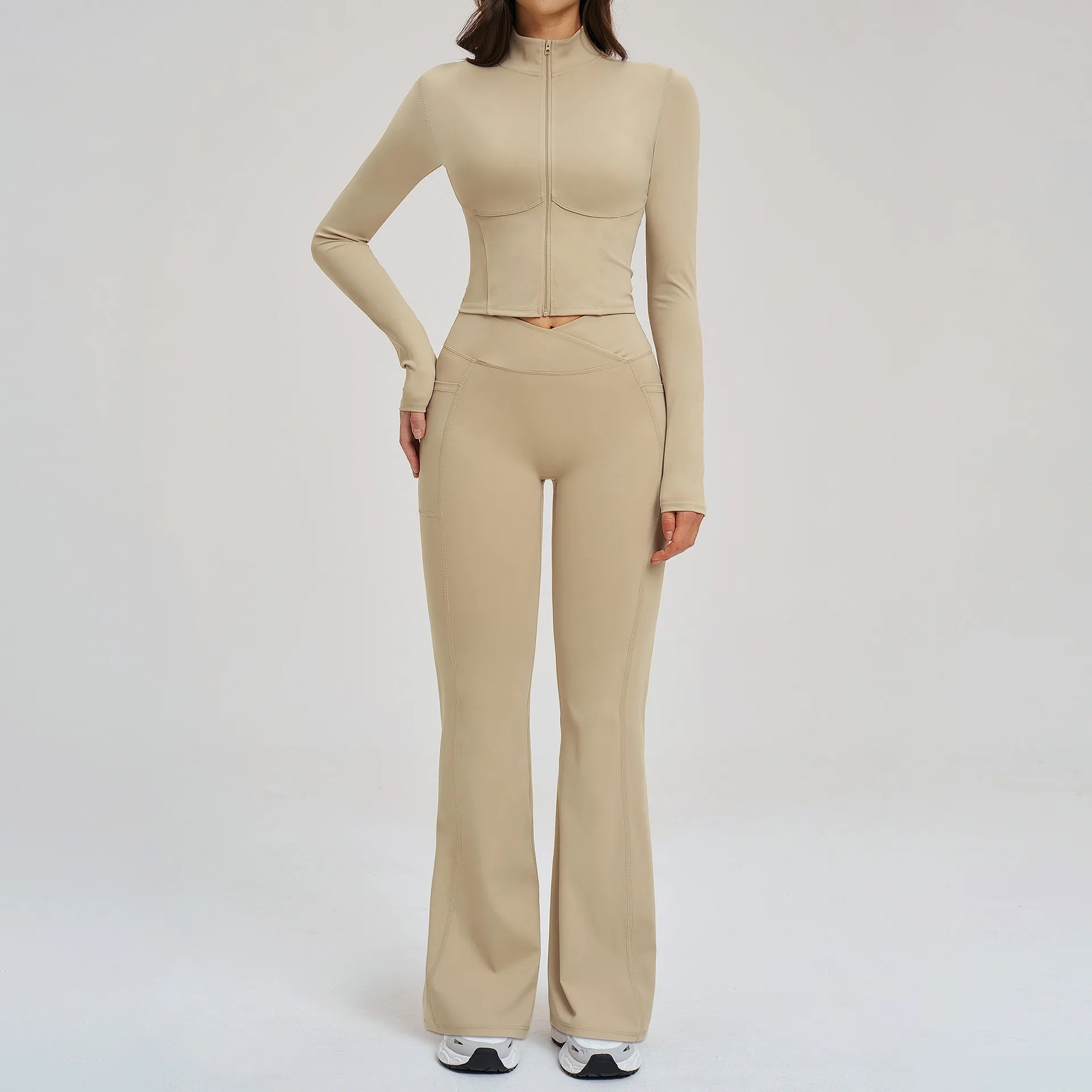 Conjunto NudeFit Zip Sculpt™